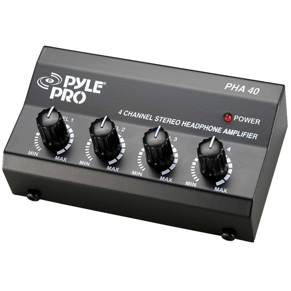 Pyle-Pro PHA40 4-Channel Stereo Headphone Amplifier